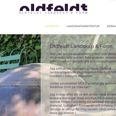 Webbdesign Oldfeldt Landskap & Form